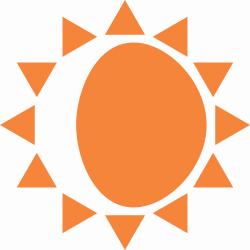 Part Sun Icon - Orange